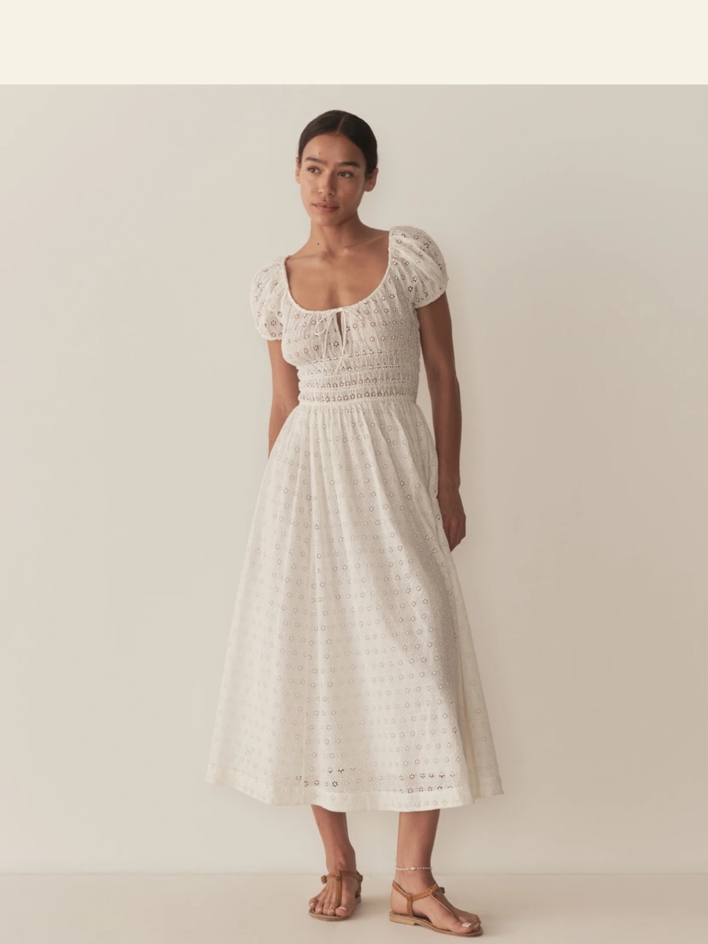 Doen Quinn Dress/ Salt Eyelet. Worn once.